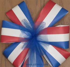 12 PATRIOTIC Flora Ribbon Pew Bows for the Special Day